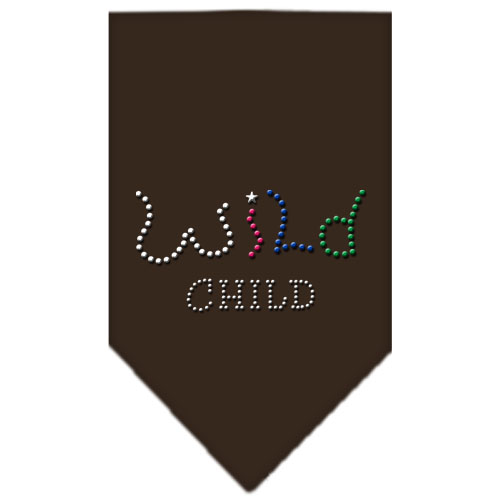 Wild Child Rhinestone Bandana Cocoa Large